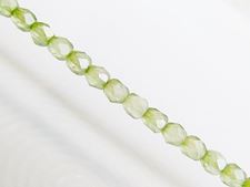 Image de 4x4 mm, perles à facettes tchèques rondes, cristal dépoli, translucide, lustré vert céladon