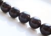Image de 12x12 mm, perles rondes, organiques, noix de corypha, brun foncé, naturelle