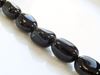 Picture of 10-15 mm, oval nuggets, gemstone beads, agate, natural, black-brown, hand-cut