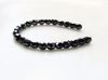 Picture of 3x3 mm, Czech faceted round beads, black, opaque, shimmering