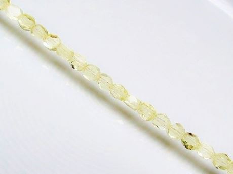 Picture of 6x6 mm, Czech two-way cut beads, light daffodil yellow, transparent