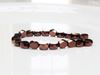 Picture of 6x6 mm, Czech two-way cut beads, black, opaque, rusty bronze luster