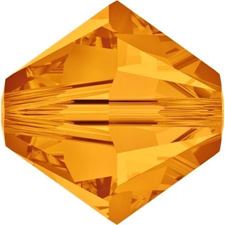 Image de 8 mm, perles rondes de cristal Swarovski®,  jaune topaze
