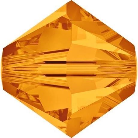 Afbeeldingen van 8 mm, Xilion bicone Swarovski® kristal kralen, topaas geel