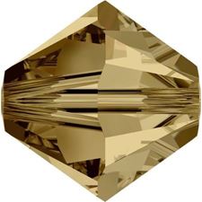 Afbeeldingen van 4 mm, Xilion bicone Swarovski® kristal kralen, licht Colorado topaas bruin