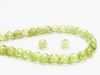 Picture of 6x6 mm, round, Czech druk beads, olive green, transparent, crackled