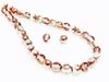 Picture of 6x6 mm, round, Czech druk beads, crystal, transparent, half tone rose gold mirror