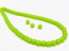 Picture of 4x4 mm, round, Czech druk beads, peridot opal green, translucent