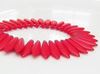 Picture of 5x16 mm, Czech druk beads, daggers, pink red, opaque, matte finishing