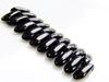 Picture of 3x11 mm, Czech druk beads, mini daggers, black, opaque