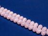 Picture of 6x9 mm, Czech druk beads, drops, opal pink, translucent