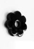 Picture of 3.4x3.4 cm, pendant, Greek ceramic daisy, jet black enamel