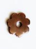 Picture of 3.4x3.4 cm, pendant, Greek ceramic daisy, bronze brown enamel