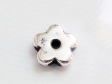 Picture of 1.6x1.6 cm, pendant, Greek ceramic daisy-flower, antique silver-metalized
