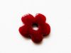 Picture of 2.5x2.5 cm, pendant, Greek ceramic daisy, pearly red enamel