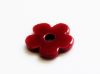 Picture of 2.5x2.5 cm, pendant, Greek ceramic daisy, pearly red enamel