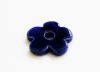 Picture of 2.5x2.5 cm, pendant, Greek ceramic daisy, navy blue enamel