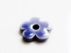 Picture of 2.5x2.5 cm, pendant, Greek ceramic daisy, light grey enamel, blue shine
