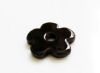 Picture of 2.5x2.5 cm, pendant, Greek ceramic daisy, jet black enamel