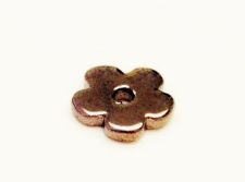 Picture of 2.5x2.5 cm, pendant, Greek ceramic daisy, bronze brown enamel