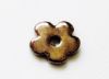 Picture of 2.5x2.5 cm, pendant, Greek ceramic daisy, bronze brown enamel