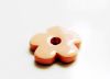 Picture of 2.5x2.5 cm, pendant, Greek ceramic daisy, peachy pink enamel