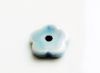 Picture of 1.9x1.9 cm, pendant, Greek ceramic daisy, pastel blue enamel, oil in water effect