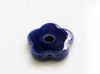 Picture of 1.9x1.9 cm, pendant, Greek ceramic daisy, navy blue enamel