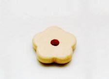 Picture of 1.9x1.9 cm, pendant, Greek ceramic daisy, limestone beige, matte