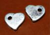 Picture of 2.7x2.5 cm, Greek ceramic pendant, heart-shaped, antique silver-metalized