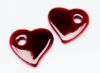 Afbeeldingen van 2.7x2.5 cm, Grieks keramisch hangertje, hartvormig, grenadine rood email