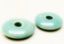 Afbeeldingen van 2.6x2.6 cm, focal hangertje, Griekse keramische donut, turkoois groen email