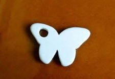 Picture of 3,5x2,35 cm, Greek ceramic butterfly pendant, chalk white, matte