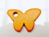 Picture of 3,5x2,35 cm, Greek ceramic butterfly pendant, light ocher brown, matte