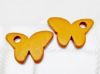 Picture of 3,5x2,35 cm, Greek ceramic butterfly pendant, light ocher brown, matte