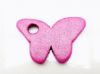 Picture of 3,5x2,35 cm, Greek ceramic butterfly pendant, ultramarine purple pink, matte