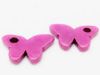 Afbeeldingen van 3,5x2,35 cm, Grieks keramisch vlinder hangertje, ultramarijn paars roze, mat