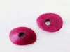 Picture of 16x13 mm, Greek ceramic cornflake disk beads, burgundy red, matte, 12 pieces