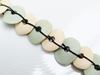 Picture of 16x13 mm, Greek ceramic cornflake disk beads, limestone beige, matte, 12 pieces