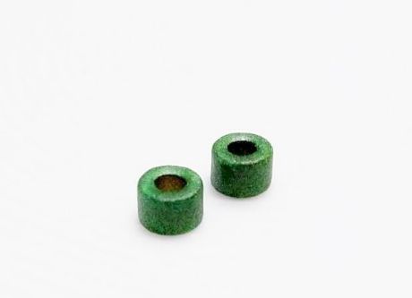 Afbeeldingen van 4x6 mm, Griekse keramische buisjes kralen, metaal groen, mat, 50 stuks