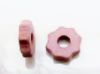 Picture of 4x7 mm, Greek Ceramic, Gear-Shaped Spacer Beads, Sienna pink, matte, 50 pieces