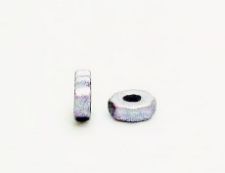 Image de 4x7 mm, perles espaceurs d'engrenage en céramique grecque, couleur argent, mat, 50 pièces