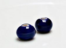 Afbeeldingen van 12x12 mm, Griekse keramische ronde kralen, marineblauw email