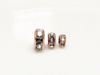 Picture of 5mm, rhinestone rondelle, brass beads, crystal-copper-plated, 20 pieces