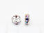 Afbeeldingen van 8mm, strass rondel, kralen in messing, kristal AB-verzilverd, 20 stuks
