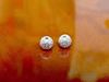 Picture of 6x6 mm, round, alloy beads, stardust, silver-plated