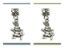 Afbeeldingen van 4x6 mm, buisjes kralen met bedeltje, legering, verzilverd, gelukbrengend konijntje, 2 stuks