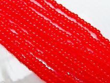 Picture of Czech seed beads, size 11/0, pre-strung, light ruby red