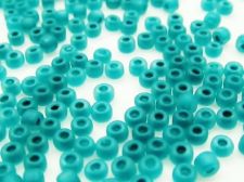 Image de Perles de rocailles japonaises, taille 8/0, translucide, vert turquoise, mat, 20 grammes