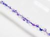 Picture of 2x4 mm, Japanese peanut beads, crystal, purple-lined, rainbow luster